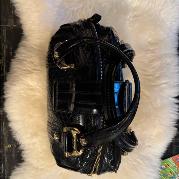 Gucci Babouska studded Black Patent Leather Shoulder Bag - Picture 11 of 16